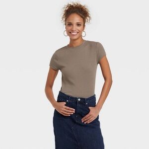 A New Day women’s ribbed top -  brown